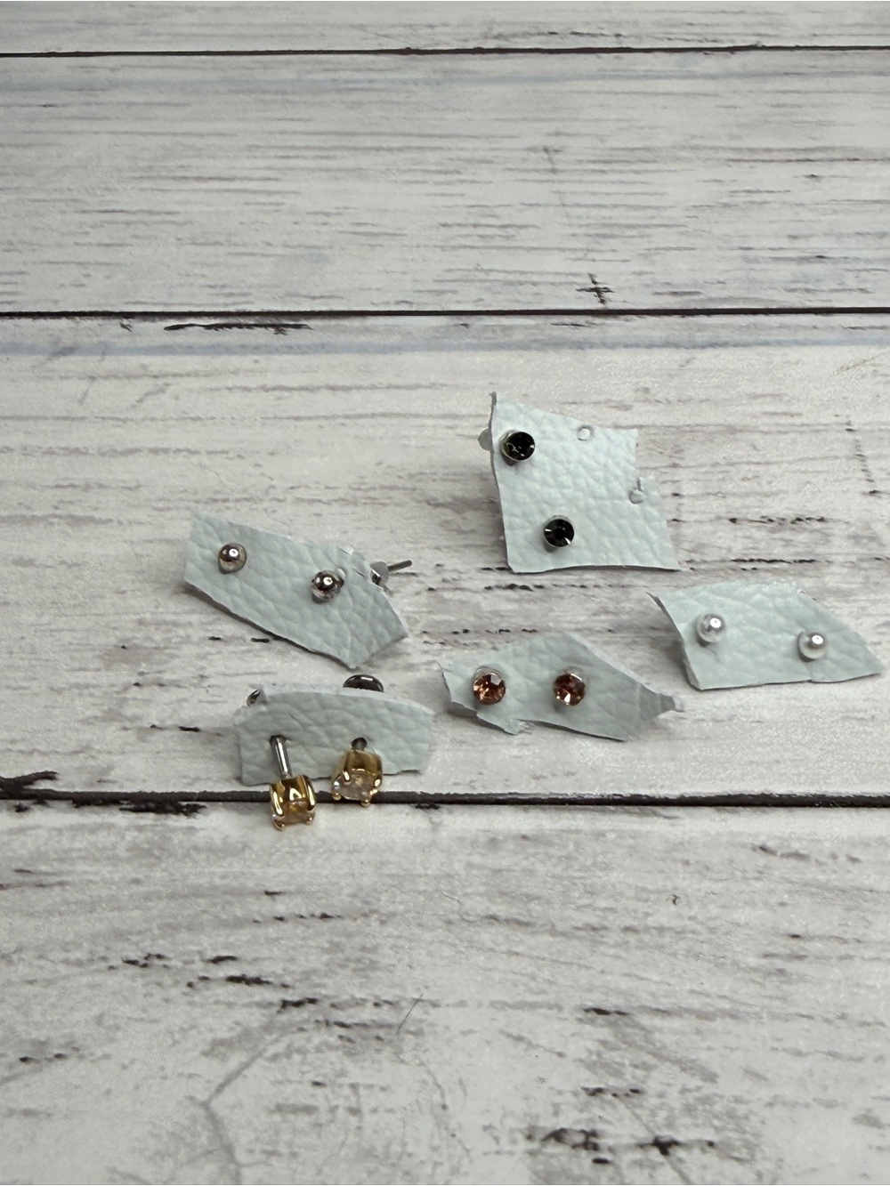 Bundle of five dainty stud earrings